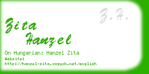 zita hanzel business card